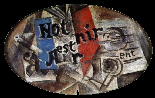 1912 Notre avenir est dans lair (Mur de latelier AndrВ Breton). Пабло Пикассо (1881-1973) Период: 1908-1918
