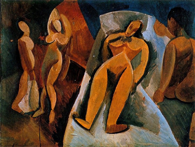 1908 Nue couchВ avec personnages. Pablo Picasso (1881-1973) Period of creation: 1908-1918 (Incomplet)