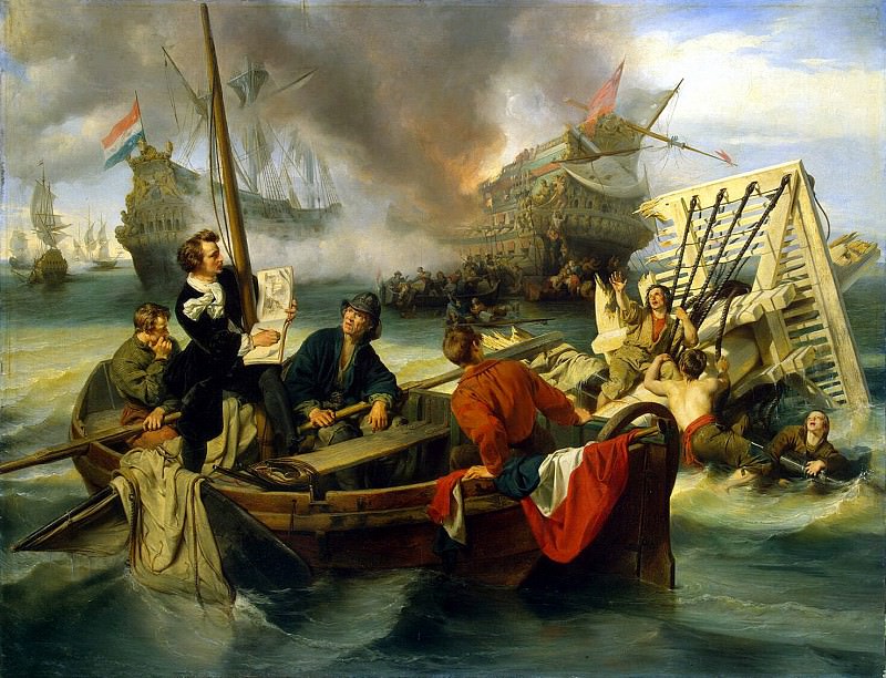 Dehoy, J. - Willem van de Velde, drawing sea battle. Hermitage ~ part 04