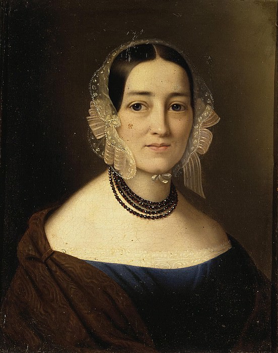 Huber Rudolf - Portrait of a young woman with a garnet necklace. Hermitage ~ part 04