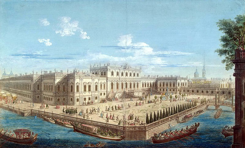 Greek, Aleksey Angilievich - View of the Summer Palace of the Empress Elizabeth. Hermitage ~ part 04