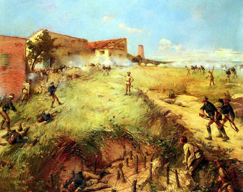 Delahaye Ernest Jean The Battle Of San Juan Hill. French artists
