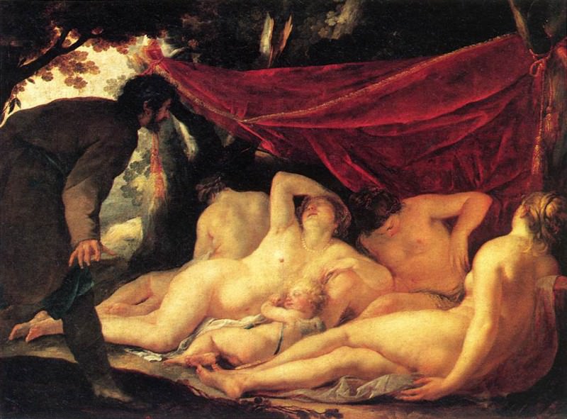 БЛАНШАР, Жак - Венера и три Грации, пораженные появлением Смертного. Французские художники
