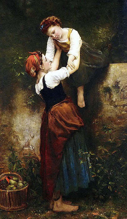 Hublin Emile Auguste A Helping Hand. French artists