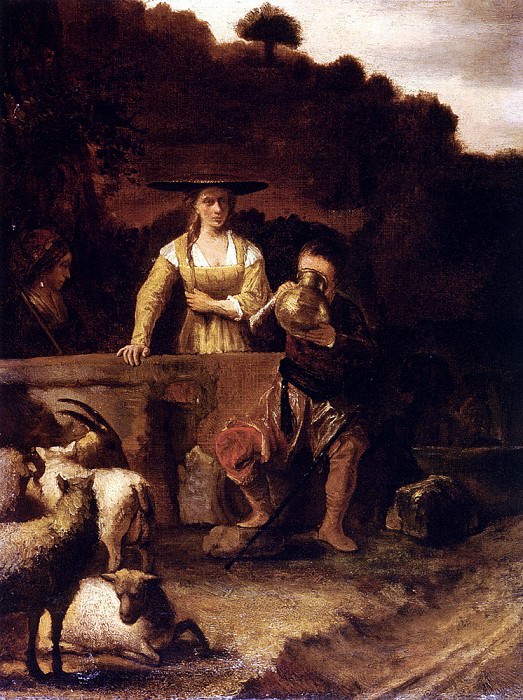 Константейн ван Ренессе - Ревекка и Елеазар у колодца. Французские художники