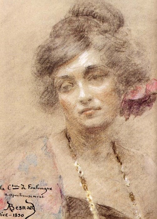 Besnard Albert Portrait Of A Woman. French artists