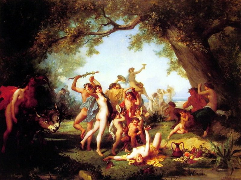 A Bacchanal. French artists