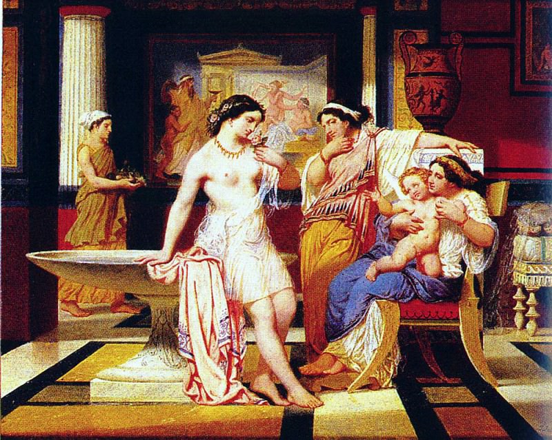 Jollivet Pierre Jules Ladies In A Pompeian Interior. French artists