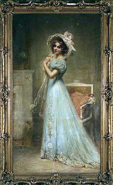 Cabane Edouard Lady in Blue. French artists