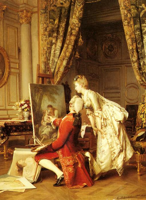 Metzmacher Emile Pierre The Artist And His Admirer. French artists