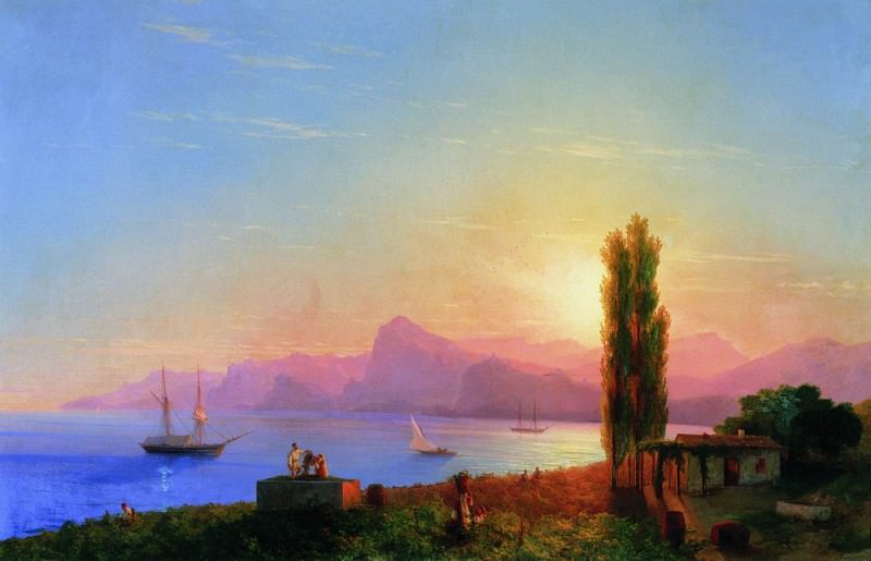 Sunset at Sea 1856 121,5 h188. Ivan Konstantinovich Aivazovsky