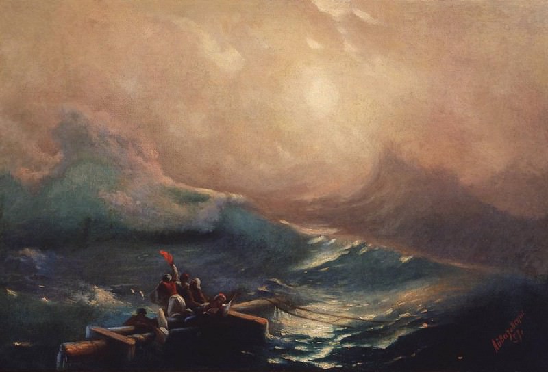 The Ninth Wave Etude 1857 Ivan Konstantinovich Aivazovsky