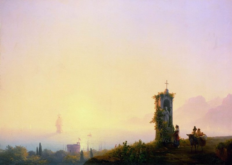 Часовня на берегу моря 1847, Иван Константинович Айвазовский