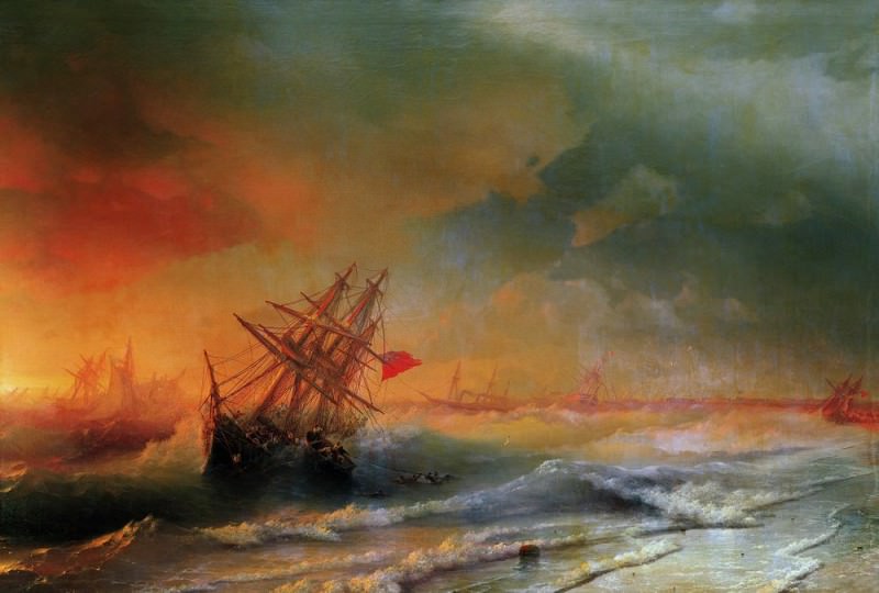 Storm over Evpatoria 1861 206,6 h317, 3. Ivan Konstantinovich Aivazovsky