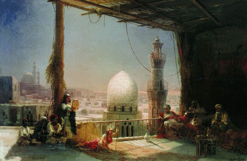 Scenes from the life of Cairo in 1881 66,5 h98. Ivan Konstantinovich Aivazovsky