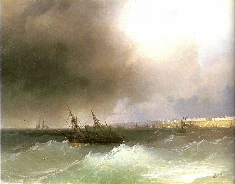Type of Odessa from the sea. Ivan Konstantinovich Aivazovsky