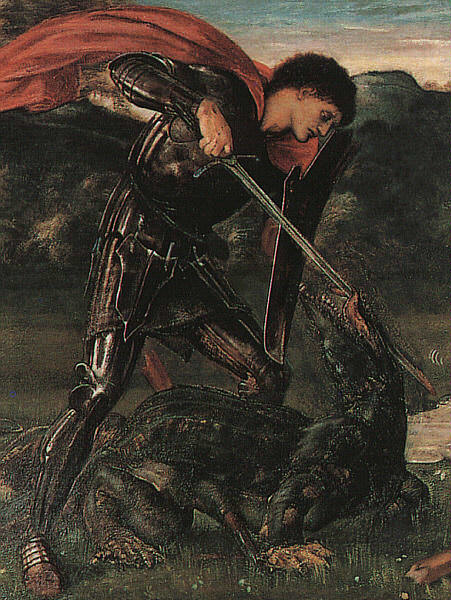 Saint George Slaying the Dragon. Sir Edward Burne-Jones