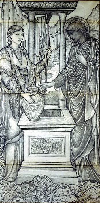 Jesus and Woman at the Well. Sir Edward Burne-Jones