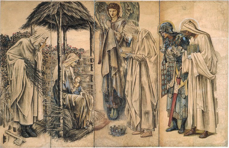 Adoration of the Magi Tapestry cartoon. Sir Edward Burne-Jones