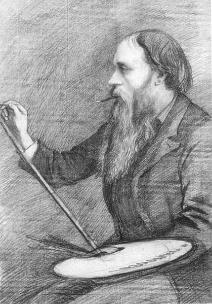 Джордж Хауард, граф Карлайл, рисующий портрет Эдварда Бёрн-Джонса. Сэр Эдвард Бёрн-Джонс