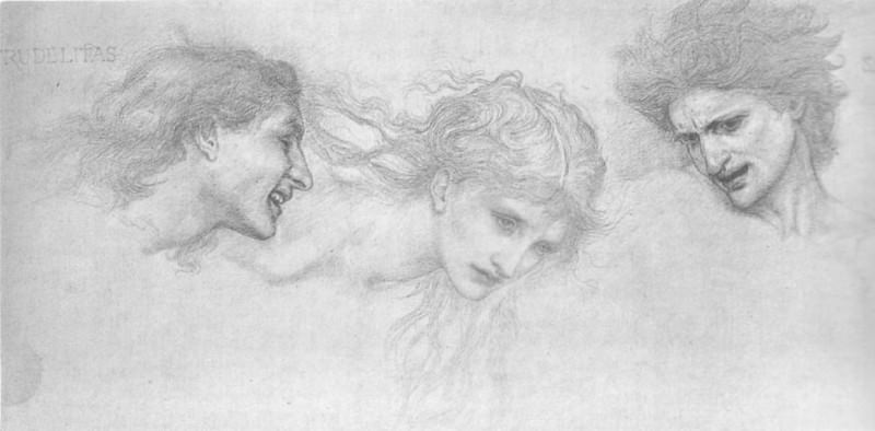 Hollyer Burne-Jones Study for Masque of Cupid, Sir Edward Burne-Jones