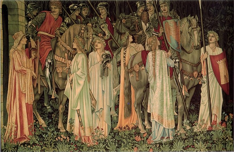Holy Grail Tapestry -The Arming and Departure of the Kniights. Sir Edward Burne-Jones