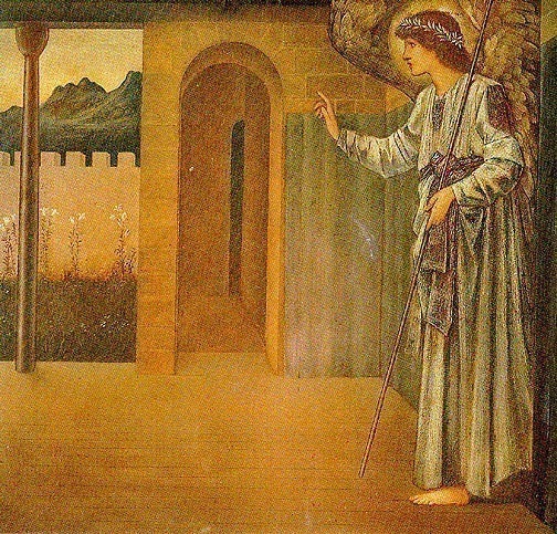 The Annunciation-The Angel, Gabriel. Sir Edward Burne-Jones