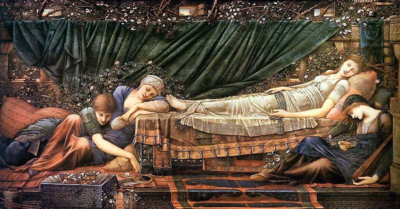 Briar Rose: Rose Bower (Sleeping Beauty). Sir Edward Burne-Jones