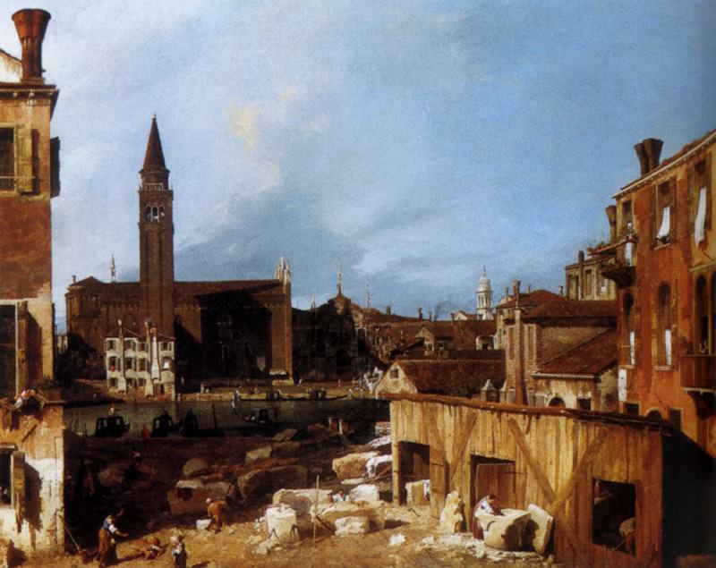 Stonemasons Yard. Canaletto (Giovanni Antonio Canal)