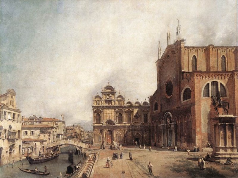 Церковь Св. Джованни и Паоло и Скуола ди Сан Марко. Каналетто (Джованни Антонио Каналь)