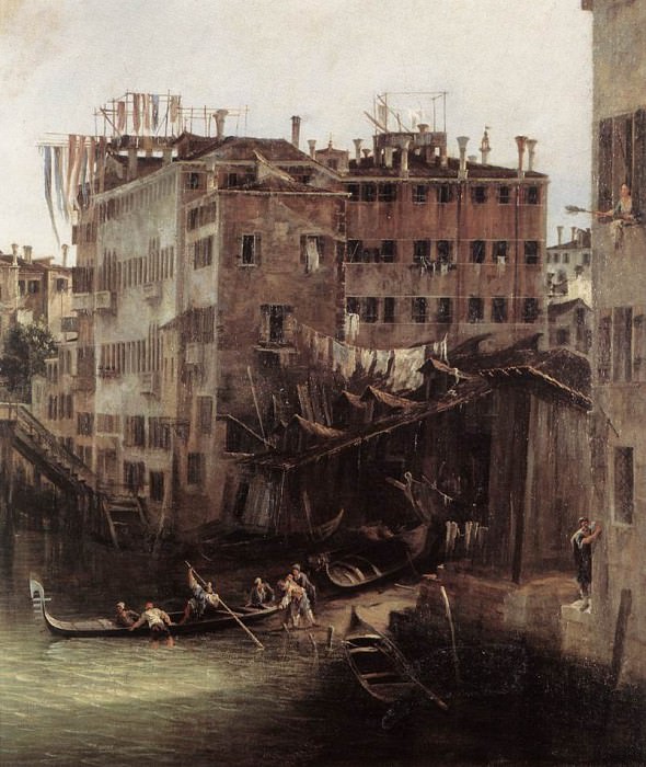 Rio Dei Mendicanti detail. Canaletto (Giovanni Antonio Canal)
