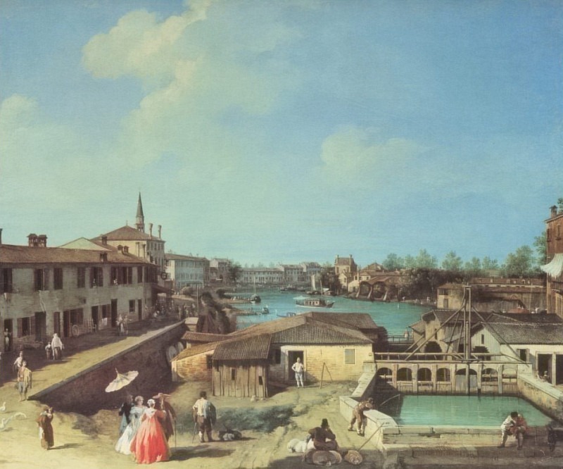 Dolo on the Brenta. Canaletto (Giovanni Antonio Canal)