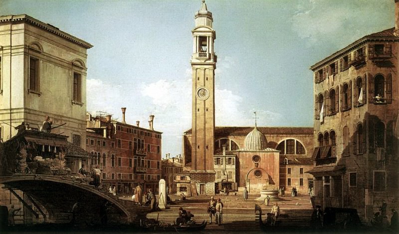 CANALETTO View Of Campo Santi Apostoli. Canaletto (Giovanni Antonio Canal)