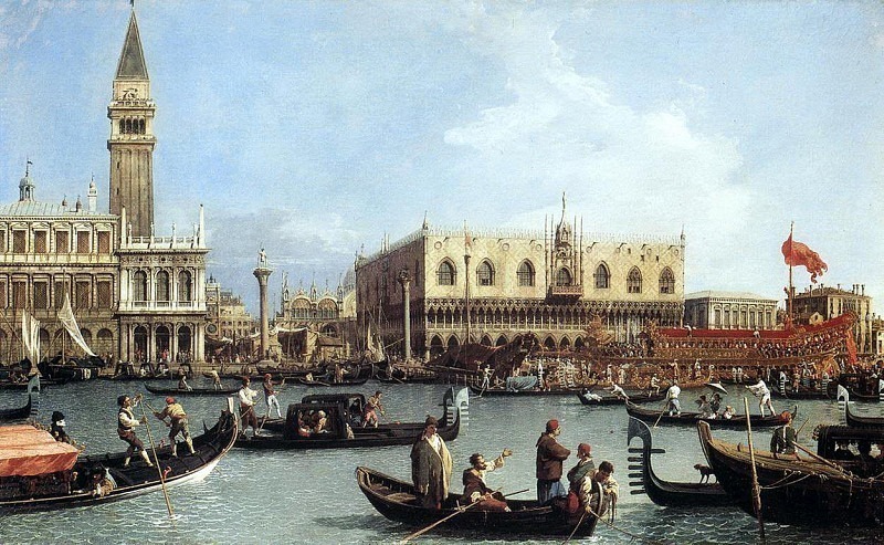 Canaletto Return of the Bucentaurn to the Molo on Ascension Day. Canaletto (Giovanni Antonio Canal)