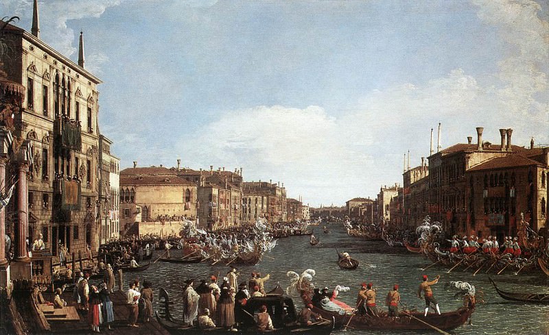A Regatta On The Grand Canal. Canaletto (Giovanni Antonio Canal)