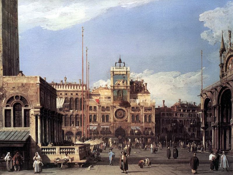 CANALETTO Piazza San Marco The Clocktower. Каналетто (Джованни Антонио Каналь)