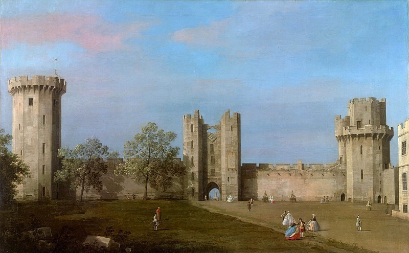 Warwick Castle, East Front from the Courtyard. Canaletto (Giovanni Antonio Canal)