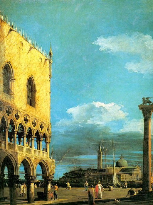 The Piazzetta- Looking South, 1727, Royal Collecti. Canaletto (Giovanni Antonio Canal)
