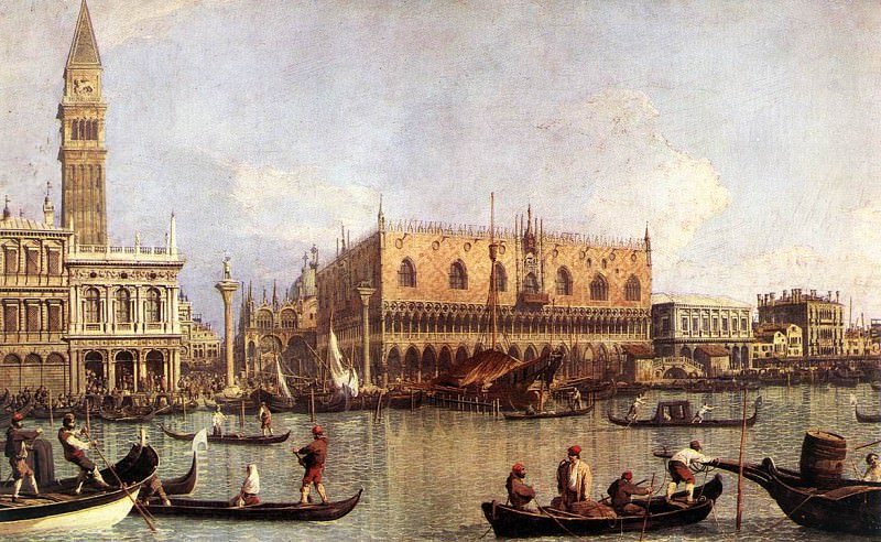 Palazzo Ducale and the Piazza di San Marco. Canaletto (Giovanni Antonio Canal)