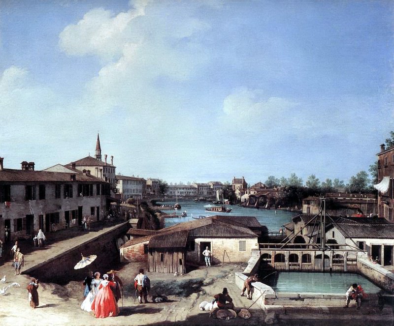 CANALETTO Dolo On The Brenta. Canaletto (Giovanni Antonio Canal)