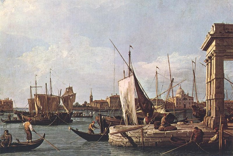 La punta della Dogana (Custom Point). Canaletto (Giovanni Antonio Canal)