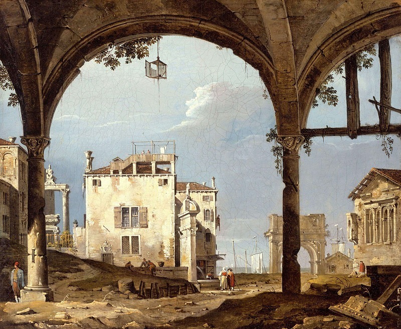 Portico with a Lantern. Canaletto (Giovanni Antonio Canal) (Follower)