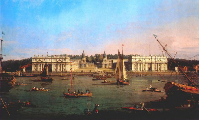 Greenwich Hospital From The North Bank Of The Thames. Canaletto (Giovanni Antonio Canal)