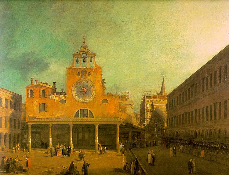 San Giacomo di Rialto, 1725-30, Gemaldegalerie. Canaletto (Giovanni Antonio Canal)