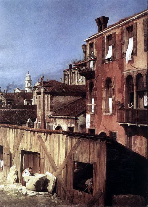 CANALETTO The Stonemasons Yard detail. Canaletto (Giovanni Antonio Canal)