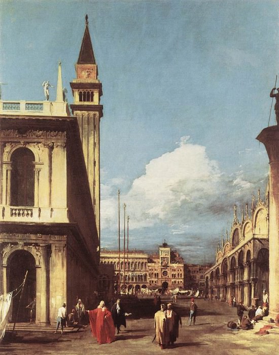 The Piazzetta Looking Toward The Clock Tower. Canaletto (Giovanni Antonio Canal)