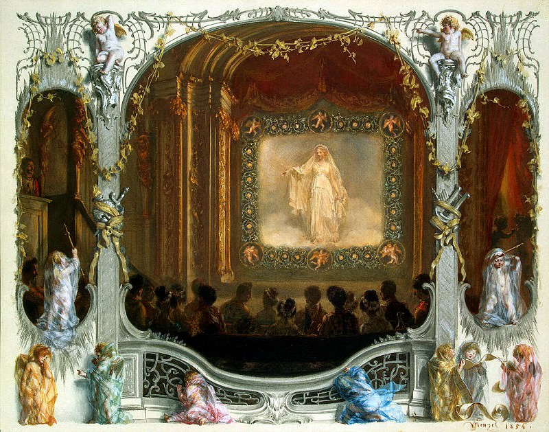 Менцель, Адольф фон - Праздник в театре Нового дворца. 1829 год. Эрмитаж ~ часть 8