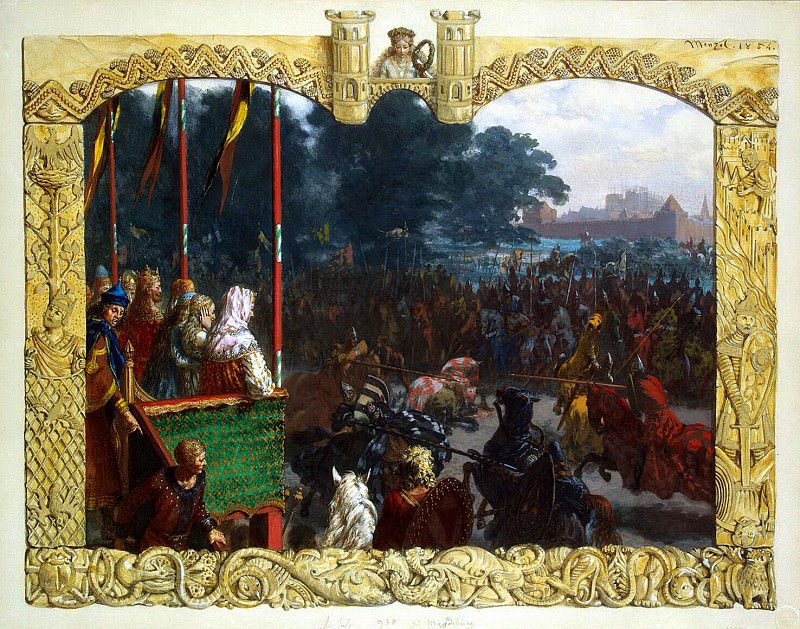 Menzel, Adolf von. Tournament in Magdeburg in 928. Hermitage ~ part 08