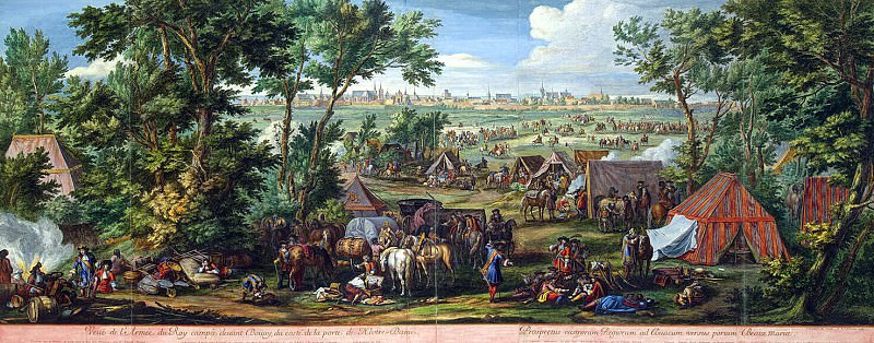 Бодуэн, Адриан Франс Боннар, Робер - Французский лагерь перед крепостью Дуэ, 1667 г.. Эрмитаж ~ часть 2