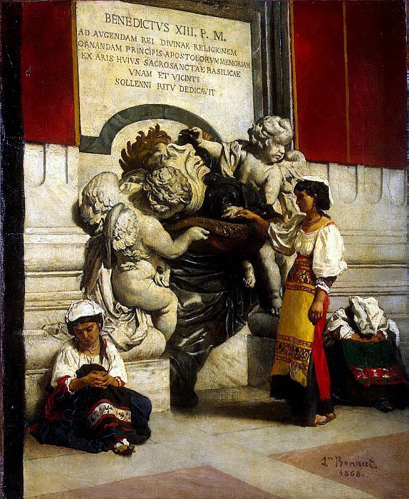 Bonn, Leon Joseph Florentin - Fountain at the Cathedral of St.. Peters in Rome. Hermitage ~ part 02